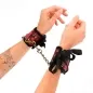 Preview: Scandal Wrist Cuffs Red-Black Lace Details – Kink