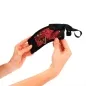 Preview: Scandal Wrist Cuffs Red-Black Lace Details – Kink