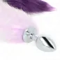 Preview: Anal Plug Size S 7 x 3cm With Tail 40cm Purple – Kink