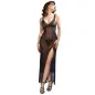 Preview: Langes Babydoll & Tanga Schwarz Xl – Chilirose
