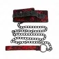 Preview: Lace necklace with leash and genuine leather belt, 105cm / 44 x 5.5cm – Kink