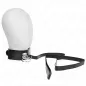 Preview: Black collar and leash attached to a white foam head.