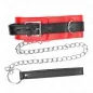 Preview: Collar with leash 65cm with strap Red 54 x 4.5cm – Kink