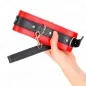 Preview: Collar with leash 65cm with strap Red 54 x 4.5cm – Kink