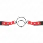 Preview: Gag with multiple O-rings 4 / 4.8cm Red 38 x 56cm – Kink