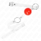 Preview: KINK - ROTER TRANSPARENTER PVC-BALL 4 CM KNEBEL VERSTELLBAR