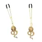 Preview: Two golden snake hairpins with black handles and detailed snake heads.