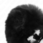 Preview: KINK - EDELSTAHL-PLUG 7 x 3 CM MIT SCHWARZEM KANINCHENSCHWANZ AUS KUNSTFELL 8 CM