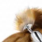 Preview: Anal Plug Size L 10 x 4 cm with Plastic Tail Brown – Kink
