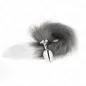 Preview: Anal Plug Size M 8 x 3.5cm With Plastic Tail Grey / White – Kink