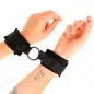 Preview: Beginner Handmanschetten 25cm Mit O-Ring 4cm Schwarz – Kink