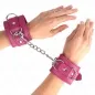 Preview: 3 D-Ring Wrist Cuffs, Adjustable, Pink – Kink