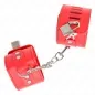 Preview: Wrist cuffs with lock closure, red – Kink