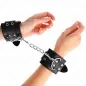 Preview: Handgelenkfessel Mit Doppelter Schnalle Schwarz – Kink