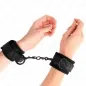 Preview: Dark Lace Cuffs Neoprene Handgelenk Manschetten Schwarz – Kink