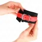 Preview: Nylon Handgelenkfesseln Schwarz Rot – Kink