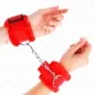 Preview: Pelzgefütterte Handgelenkfesseln Rot – Kink