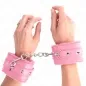 Preview: Premium Handgelenkfesseln gefüttert Rosa – Kink