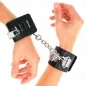 Preview: Multiposition Handgelenkfesseln Mit Schloss Schwarz – Kink