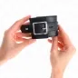 Preview: Handgelenkfesseln Schwarz Mit Schwarzem Gürtel – Kink
