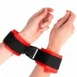 Preview: Nylon Bind Klett-Handfesseln Schwarz – Kink