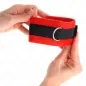 Preview: Beginner Fur Hand Cuffs Black-Red 30 x 7cm – Kink
