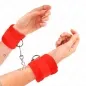 Preview: Beginner Pelzhandmanschetten Rot 30 X 7cm – Kink