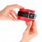 Preview: Red wrist cuffs with black belt – Kink