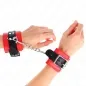 Preview: Red wrist cuffs with black belt – Kink
