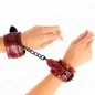 Preview: Dunkelrote Handgelenkmanschetten 23 X 5cm – Kink