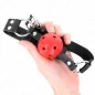 Preview: Breathable 4cm Ball Gag with Double Rivet Red – Kink