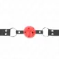 Preview: Breathable 4cm Ball Gag with Double Rivet Red – Kink