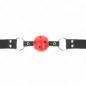 Preview: Atmungsaktiver Ball 4cm Knebel Mit Doppelniet Leder – Kink