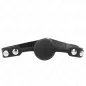 Preview: Black ball gag with adjustable leather strap and silver rivets.