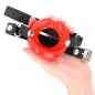 Preview: Lip 8cm Gag with Red Faux Leather Strap – Kink