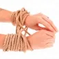 Preview: Hands tied with rope, close-up, white background.