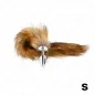 Preview: Anal plug size S 7 x 3 cm with 40 cm tail, brown – Kink