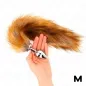 Preview: Anal plug size M 8 x 3.5cm with 40cm tail, brown – Kink