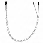 Preview: Silver chain with two clamps at the ends, on a white background.