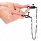 Preview: Flat chain nipple clamps black 30cm – Kink