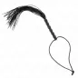 Preview: Black whip with beads and loop, on a white background.