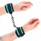 Preview: Nylon-Handfessel Mit Klettverschluss Schwarz-Blau – Kink