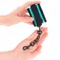 Preview: Nylon-Handfessel Mit Klettverschluss Schwarz-Blau – Kink