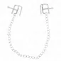 Preview: Metal clips with chain, on a white background.