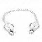 Preview: Japanese cloverleaf nipple clamps with chain, silver, 30cm – Kink