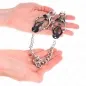Preview: Japanese cloverleaf nipple clamps with chain, silver, 30cm – Kink