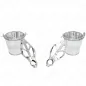 Preview: Japanese cloverleaf nipple clamps with bucket, silver – Kink