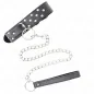 Preview: Ring Studded Band Necklace with Belt 65cm Black – Kink