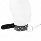 Preview: Ring Studded Band Necklace with Belt 65cm Black – Kink