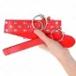 Preview: Ring Studded Band Necklace with Belt 65cm Red – Kink